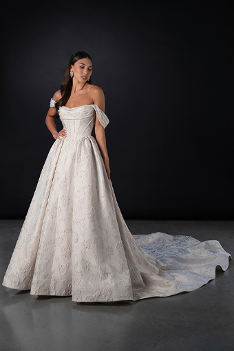 Martina Liana ML1823 #0 Ivory Organdy Jacquard thumbnail