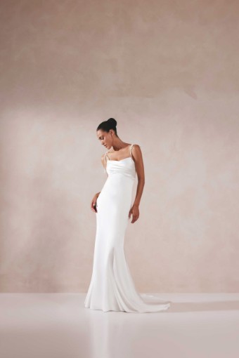 Adore by Justin Alexander 11383X(no slit) Lucienne #0 Ivory thumbnail