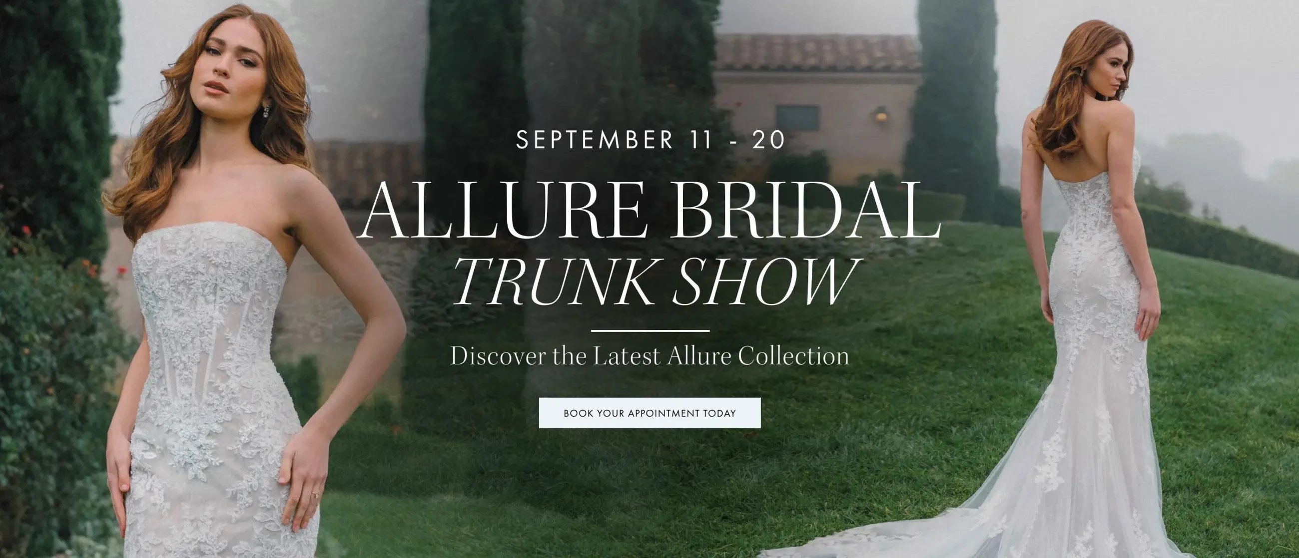 Allure Bridal Trunk Show Desktop Banner